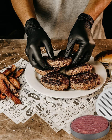 Presa manuala pentru burgeri material ABS si aluminiu, forma si presa, usor de curatat si folosit