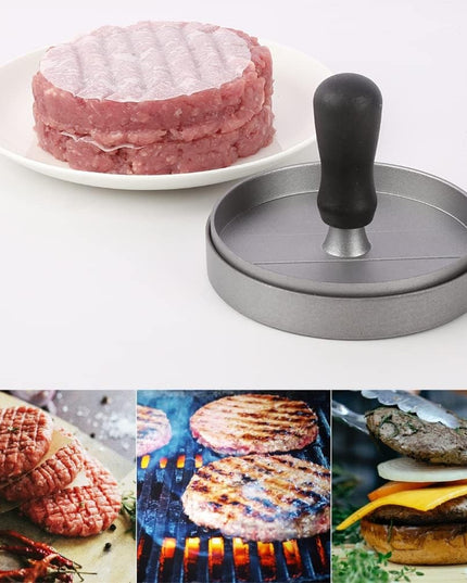 Presa manuala pentru burgeri material ABS si aluminiu, forma si presa, usor de curatat si folosit