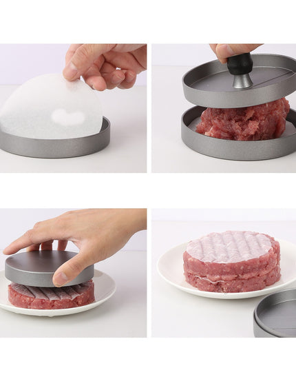 Presa manuala pentru burgeri material ABS si aluminiu, forma si presa, usor de curatat si folosit