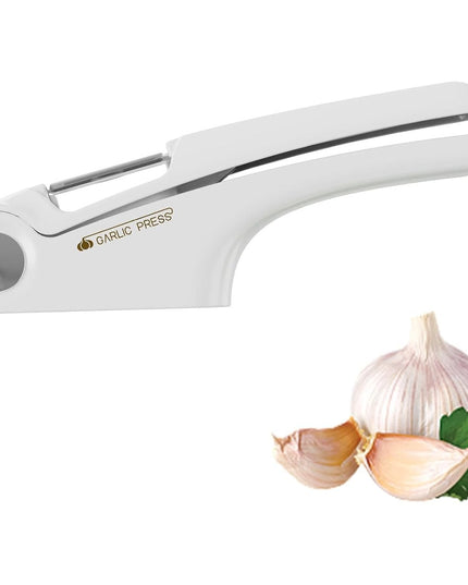 Presa Multifunctionala pentru Usturoi 4in1, Presa, Feliator, Desfacator de Borcane, Curatator Fructe/Legume