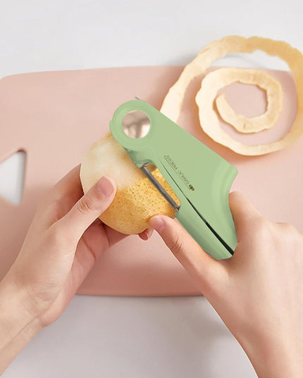 Presa Multifunctionala pentru Usturoi 4in1, Presa, Feliator, Desfacator de Borcane, Curatator Fructe/Legume