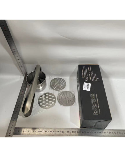 Presa Storcator pentru Fructe si Legume, Zdrobitor Manual, Inox, 3 Discuri Interschimbabile, Usor de Stors si de Curatat, Ergonomic