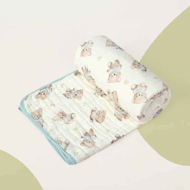 Prosop de baie din bumbac si tifon pentru Bebelusi, cu Sase Straturi, pentru Copii,Model Ursuleti