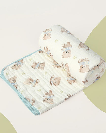 Prosop de baie din bumbac si tifon pentru Bebelusi, cu Sase Straturi, pentru Copii,Model Ursuleti