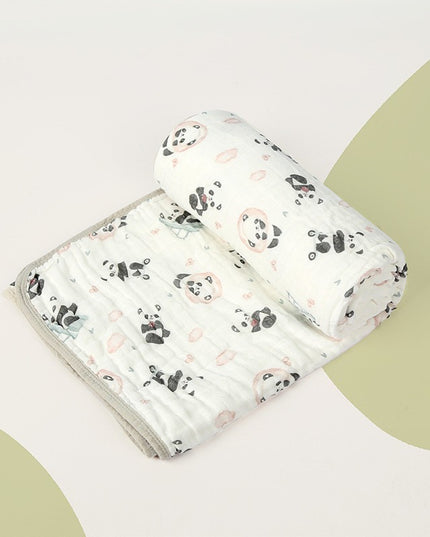 Prosop de baie din bumbac si tifon pentru Bebelusi, cu Sase Straturi, pentru Copii,Model Panda