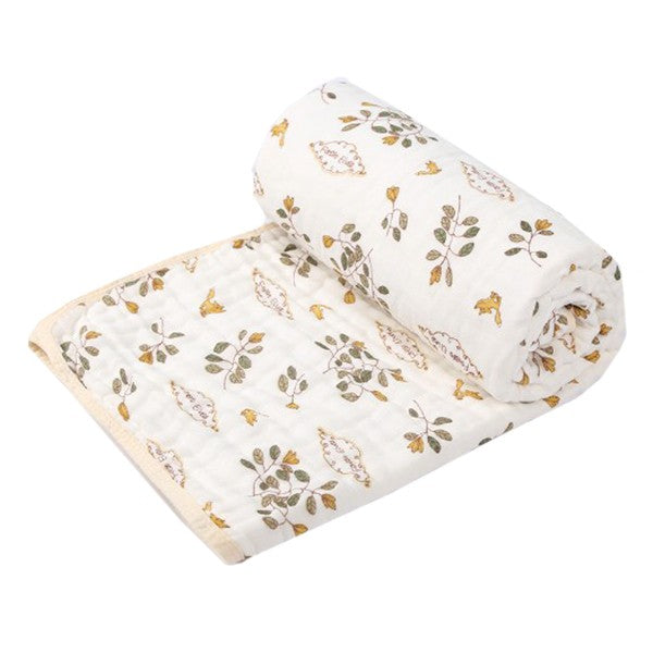 Prosop de baie din bumbac si tifon pentru Bebelusi, cu Sase Straturi, pentru Copii,Model Frunze