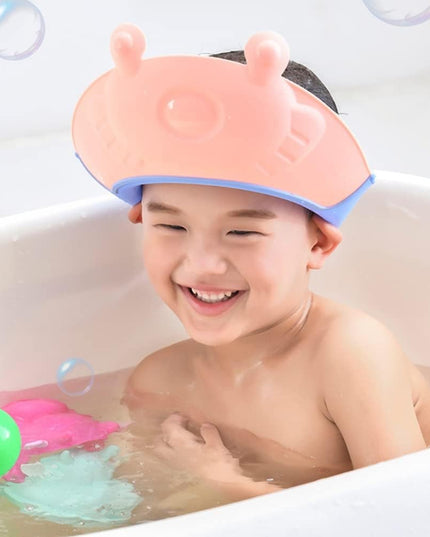 Viziera de Protectie Baie Pentru Copii, Model Broasca, Dimensiune ajustabila, Durabil, Usor de curatat, Impotriva Samponului, pentru Ochi si Urechi, TPE+PP