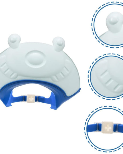 Viziera de Protectie Baie Pentru Copii, Model Broasca, Dimensiune ajustabila, Durabil, Usor de curatat, Impotriva Samponului, pentru Ochi si Urechi, TPE+PP