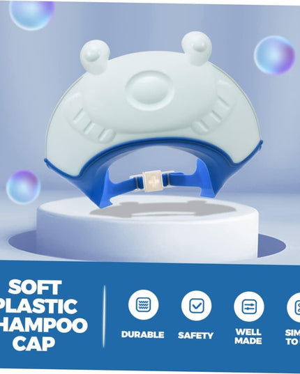 Viziera de Protectie Baie Pentru Copii, Model Broasca, Dimensiune ajustabila, Durabil, Usor de curatat, Impotriva Samponului, pentru Ochi si Urechi, TPE+PP