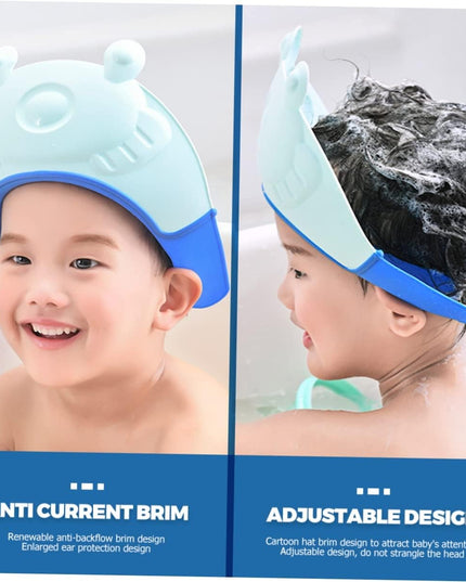 Viziera de Protectie Baie Pentru Copii, Model Broasca, Dimensiune ajustabila, Durabil, Usor de curatat, Impotriva Samponului, pentru Ochi si Urechi, TPE+PP