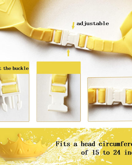 Viziera de Protectie Baie Pentru Copii, Model Coroana, Dimensiune ajustabila, Durabil, Usor de curatat, Impotriva Samponului, pentru Ochi si Urechi, TPE+PP