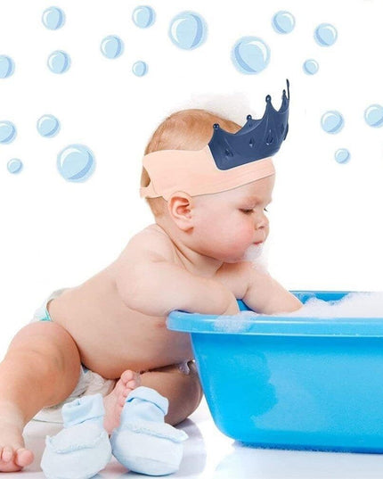 Viziera de Protectie Baie Pentru Copii, Model Coroana, Dimensiune ajustabila, Durabil, Usor de curatat, Impotriva Samponului, pentru Ochi si Urechi, TPE+PP