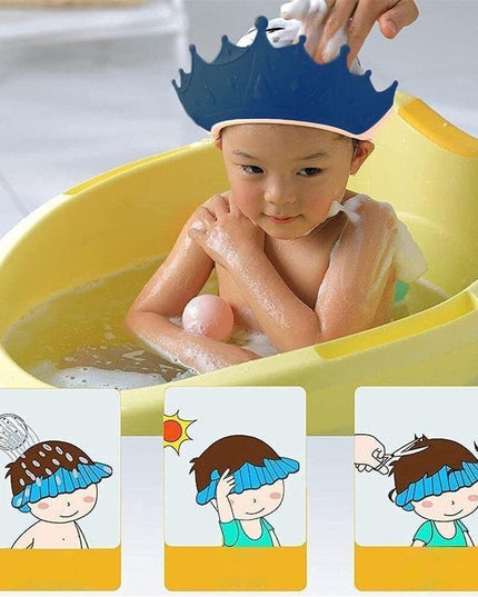 Viziera de Protectie Baie Pentru Copii, Model Coroana, Dimensiune ajustabila, Durabil, Usor de curatat, Impotriva Samponului, pentru Ochi si Urechi, TPE+PP