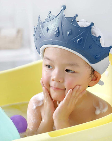 Viziera de Protectie Baie Pentru Copii, Model Coroana, Dimensiune ajustabila, Durabil, Usor de curatat, Impotriva Samponului, pentru Ochi si Urechi, TPE+PP
