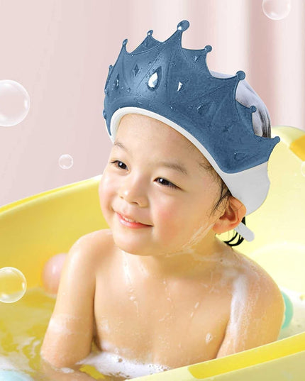 Viziera de Protectie Baie Pentru Copii, Model Coroana, Dimensiune ajustabila, Durabil, Usor de curatat, Impotriva Samponului, pentru Ochi si Urechi, TPE+PP