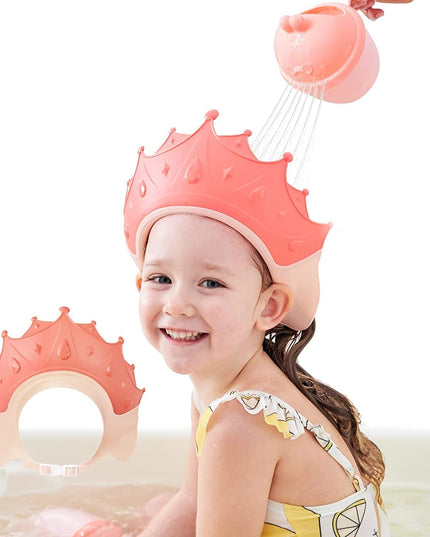 Viziera de Protectie Baie Pentru Copii, Model Coroana, Dimensiune ajustabila, Durabil, Usor de curatat, Impotriva Samponului, pentru Ochi si Urechi, TPE+PP
