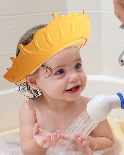 Viziera de Protectie Baie Pentru Copii, Model Coronita, Dimensiune ajustabila, Durabil, Usor de curatat, Impotriva Samponului, pentru Ochi si Urechi, TPE+PP