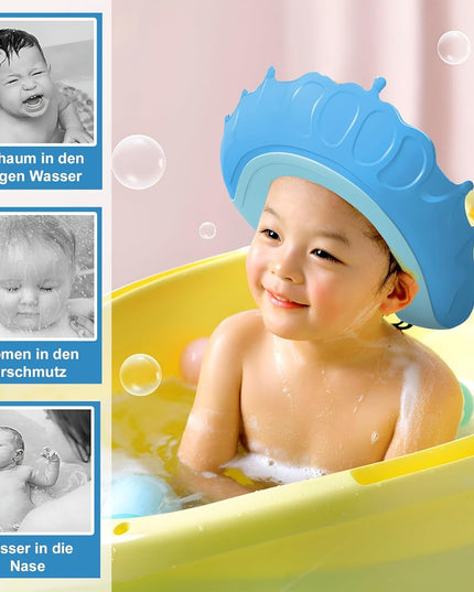 Viziera de Protectie Baie Pentru Copii, Model Coronita, Dimensiune ajustabila, Durabil, Usor de curatat, Impotriva Samponului, pentru Ochi si Urechi, TPE+PP