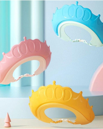 Viziera de Protectie Baie Pentru Copii, Model Coronita, Dimensiune ajustabila, Durabil, Usor de curatat, Impotriva Samponului, pentru Ochi si Urechi, TPE+PP