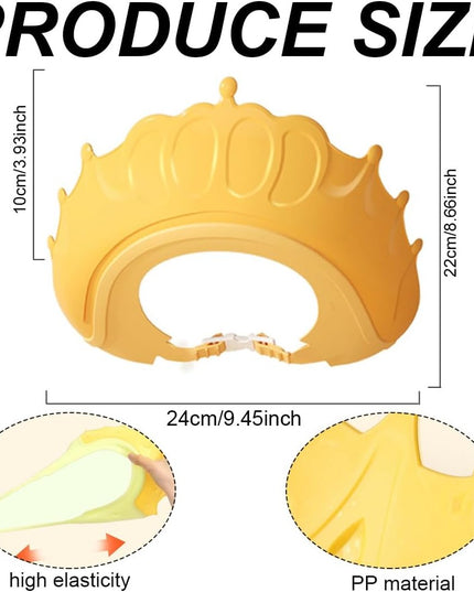 Viziera de Protectie Baie Pentru Copii, Model Coronita, Dimensiune ajustabila, Durabil, Usor de curatat, Impotriva Samponului, pentru Ochi si Urechi, TPE+PP