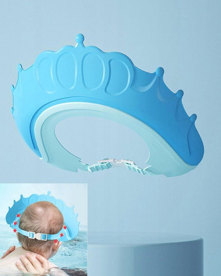 Viziera de Protectie Baie Pentru Copii, Model Coronita, Dimensiune ajustabila, Durabil, Usor de curatat, Impotriva Samponului, pentru Ochi si Urechi, TPE+PP