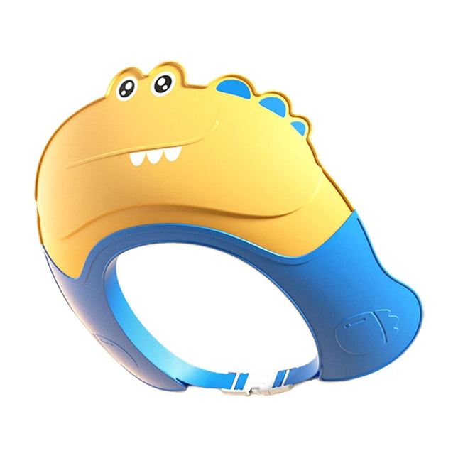 Casca de Dus, Previne Scurgerea Apei si Samponului pe Fata, 0-12 Ani, Ajustabila, din TPE+PP,Model Crocodil