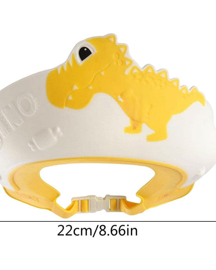 Viziera de Protectie Baie Pentru Copii, Model Dinozaur, Dimensiune ajustabila, Durabil, Usor de curatat, Impotriva Samponului, pentru Ochi si Urechi, TPE+PP, 22x21 cm