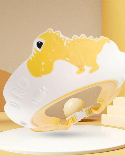Viziera de Protectie Baie Pentru Copii, Model Dinozaur, Dimensiune ajustabila, Durabil, Usor de curatat, Impotriva Samponului, pentru Ochi si Urechi, TPE+PP, 22x21 cm