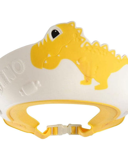 Viziera de Protectie Baie Pentru Copii, Model Dinozaur, Dimensiune ajustabila, Durabil, Usor de curatat, Impotriva Samponului, pentru Ochi si Urechi, TPE+PP, 22x21 cm