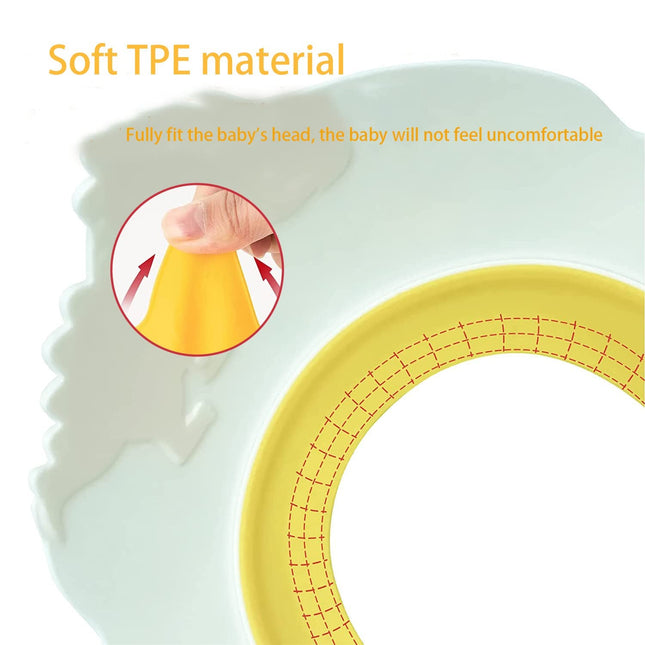 Viziera de Protectie Baie Pentru Copii, Model Hipopotam, Dimensiune ajustabila, Durabil, Usor de curatat, Impotriva Samponului, pentru Ochi si Urechi, TPE+PP