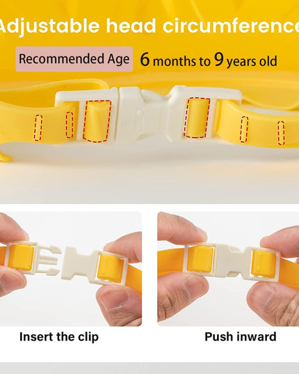 Viziera de Protectie Baie Pentru Copii, Model Hipopotam, Dimensiune ajustabila, Durabil, Usor de curatat, Impotriva Samponului, pentru Ochi si Urechi, TPE+PP