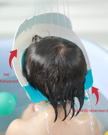 Viziera de Protectie Baie Pentru Copii, Model Hipopotam, Dimensiune ajustabila, Durabil, Usor de curatat, Impotriva Samponului, pentru Ochi si Urechi, TPE+PP