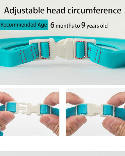 Viziera de Protectie Baie Pentru Copii, Model Hipopotam, Dimensiune ajustabila, Durabil, Usor de curatat, Impotriva Samponului, pentru Ochi si Urechi, TPE+PP