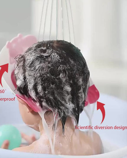 Viziera de Protectie Baie Pentru Copii, Model Hipopotam, Dimensiune ajustabila, Durabil, Usor de curatat, Impotriva Samponului, pentru Ochi si Urechi, TPE+PP