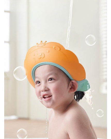 Viziera de Protectie Baie Pentru Copii, Model Coronita Leu, Dimensiune ajustabila, Durabil, Usor de curatat, Impotriva Samponului, pentru Ochi si Urechi, TPE+PP