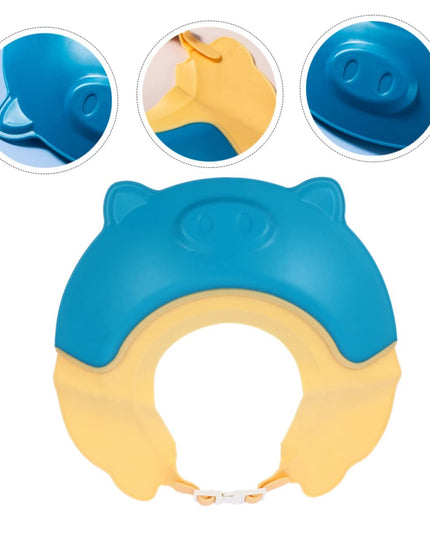 Viziera de Protectie Baie Pentru Copii, Model Purcelus, Dimensiune ajustabila, Durabil, Usor de curatat, Impotriva Samponului, pentru Ochi si Urechi, TPE+PP