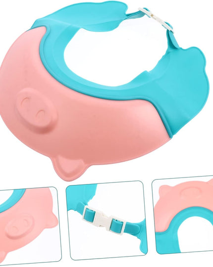 Viziera de Protectie Baie Pentru Copii, Model Purcelus, Dimensiune ajustabila, Durabil, Usor de curatat, Impotriva Samponului, pentru Ochi si Urechi, TPE+PP