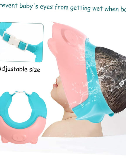 Viziera de Protectie Baie Pentru Copii, Model Purcelus, Dimensiune ajustabila, Durabil, Usor de curatat, Impotriva Samponului, pentru Ochi si Urechi, TPE+PP
