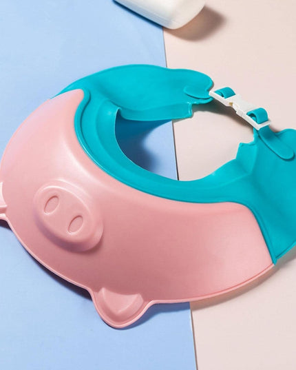 Viziera de Protectie Baie Pentru Copii, Model Purcelus, Dimensiune ajustabila, Durabil, Usor de curatat, Impotriva Samponului, pentru Ochi si Urechi, TPE+PP
