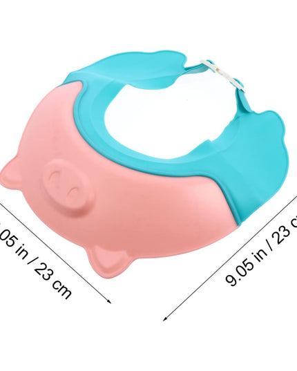 Viziera de Protectie Baie Pentru Copii, Model Purcelus, Dimensiune ajustabila, Durabil, Usor de curatat, Impotriva Samponului, pentru Ochi si Urechi, TPE+PP