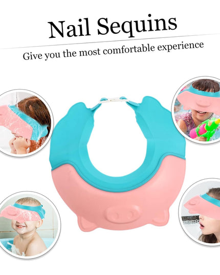 Viziera de Protectie Baie Pentru Copii, Model Purcelus, Dimensiune ajustabila, Durabil, Usor de curatat, Impotriva Samponului, pentru Ochi si Urechi, TPE+PP