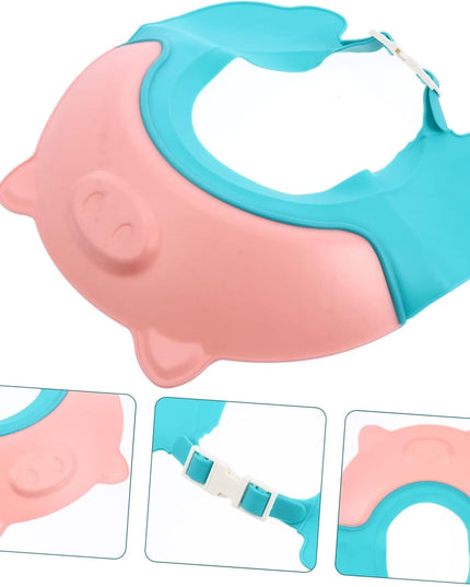 Viziera de Protectie Baie Pentru Copii, Model Purcelus, Dimensiune ajustabila, Durabil, Usor de curatat, Impotriva Samponului, pentru Ochi si Urechi, TPE+PP
