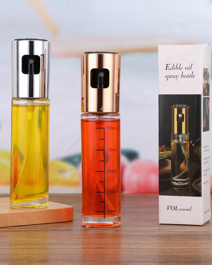 Pulverizator Ulei, Otet, din Sticla, 100 ml, Reincarcabil,Masura 90 ml, Capac Mat