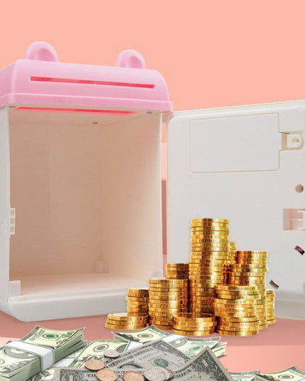 Pusculita pentru Fetite, Pusculita pentru Economii PIGGY BOX, Pusculita Simpla cu Key Access, 17 x 11.5 x 10 cm, 400 gr