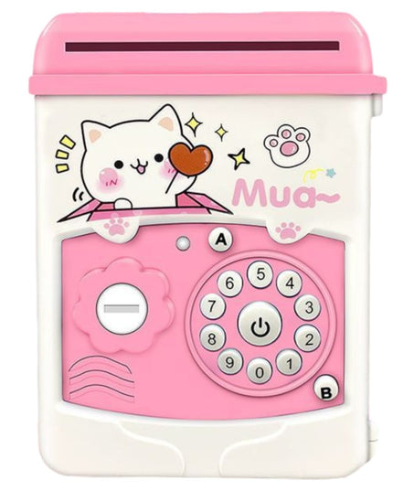 Pusculita pentru Fetite, Pusculita pentru Economii PIGGY BOX, Pusculita Simpla cu Key Access, 17 x 11.5 x 10 cm, 400 gr