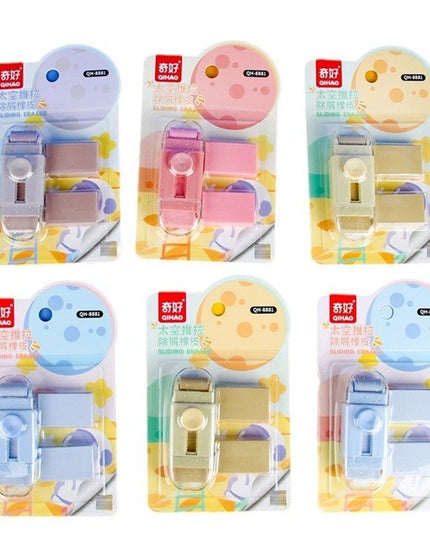 Radiera, cu 2 Rezerve, Reglare Pull-Push, din Cauciuc