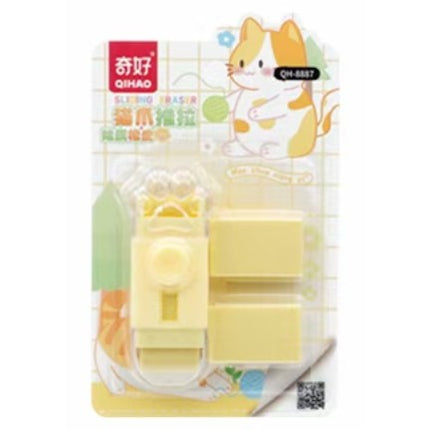 Radiera, Model Labuta de Pisica, cu 2 Rezerve, Reglare Pull-Push, din Cauciuc