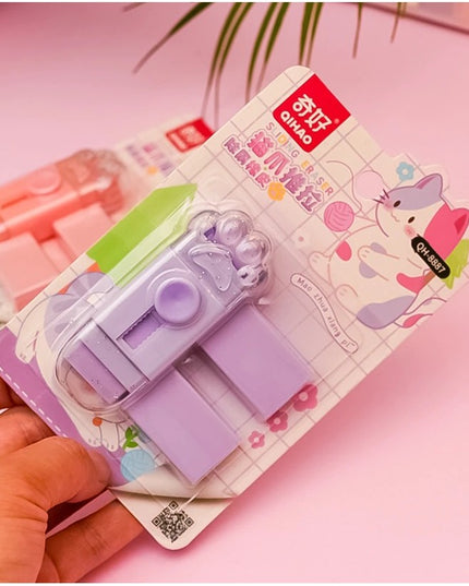 Radiera, Model Labuta de Pisica, cu 2 Rezerve, Reglare Pull-Push, din Cauciuc