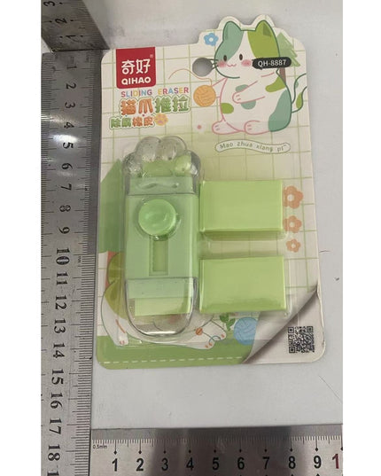 Radiera, Model Labuta de Pisica, cu 2 Rezerve, Reglare Pull-Push, din Cauciuc