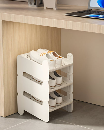 Suport pentru Pantofi, cu Doua Straturi, Organizator, Antiderapant și Durabil, 26x24.8x16 cm